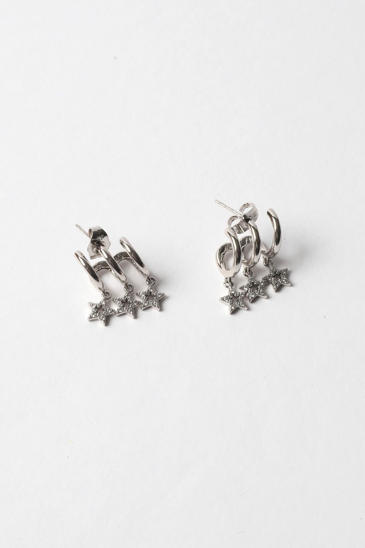 Neesa VIP 3'lü Set Yıldız KüpeGold Silver