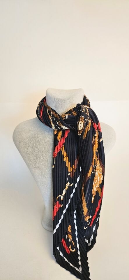 Neesa Marka Model Piliseli Fular Lacivert