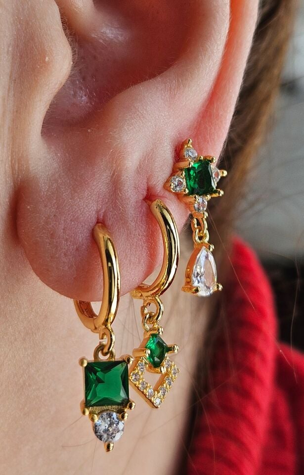 Neesa Çelik 6'lı küpe seti