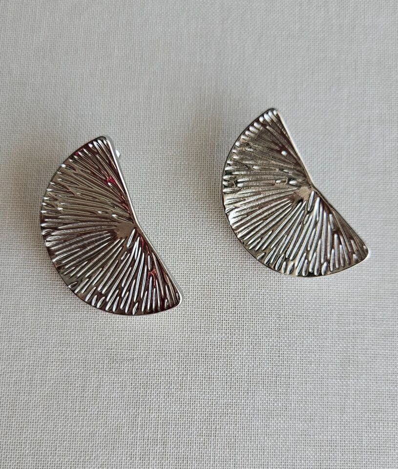 Neesa Silver Desenli D Küpe