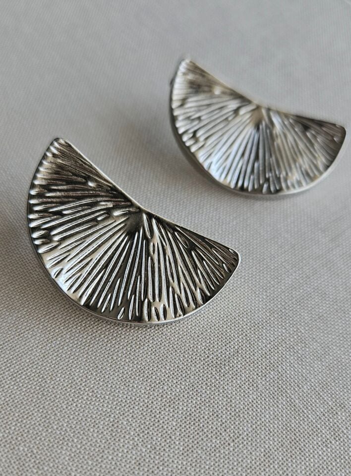 Neesa Silver Desenli D Küpe