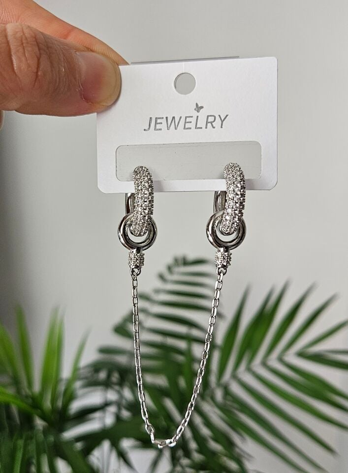 Neesa Marka Model Silver Küpe