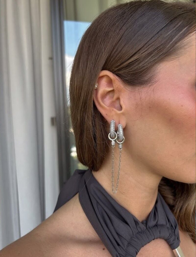 Neesa Marka Model Silver Küpe