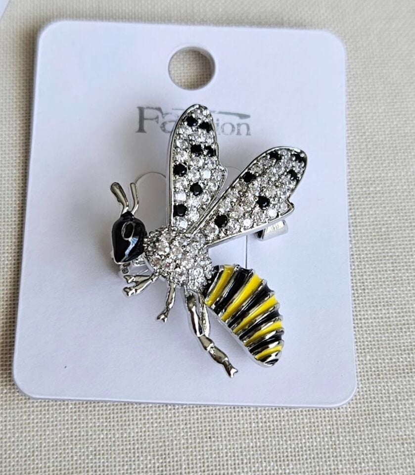 Neesa Arı Model Silver Broş