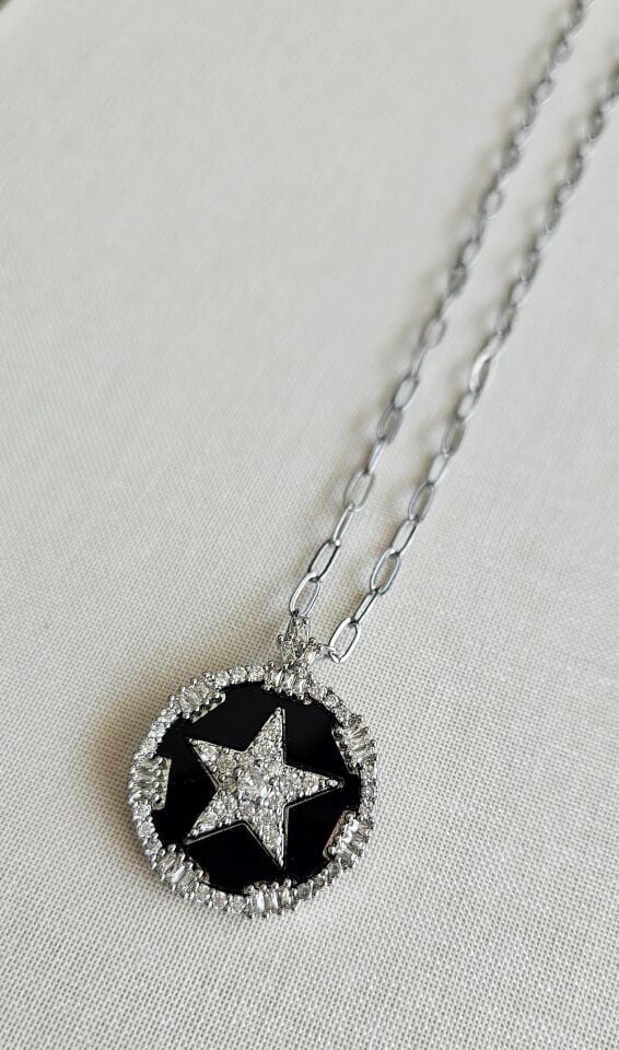 Neesa Silver Taşlı Yıldız Kolye