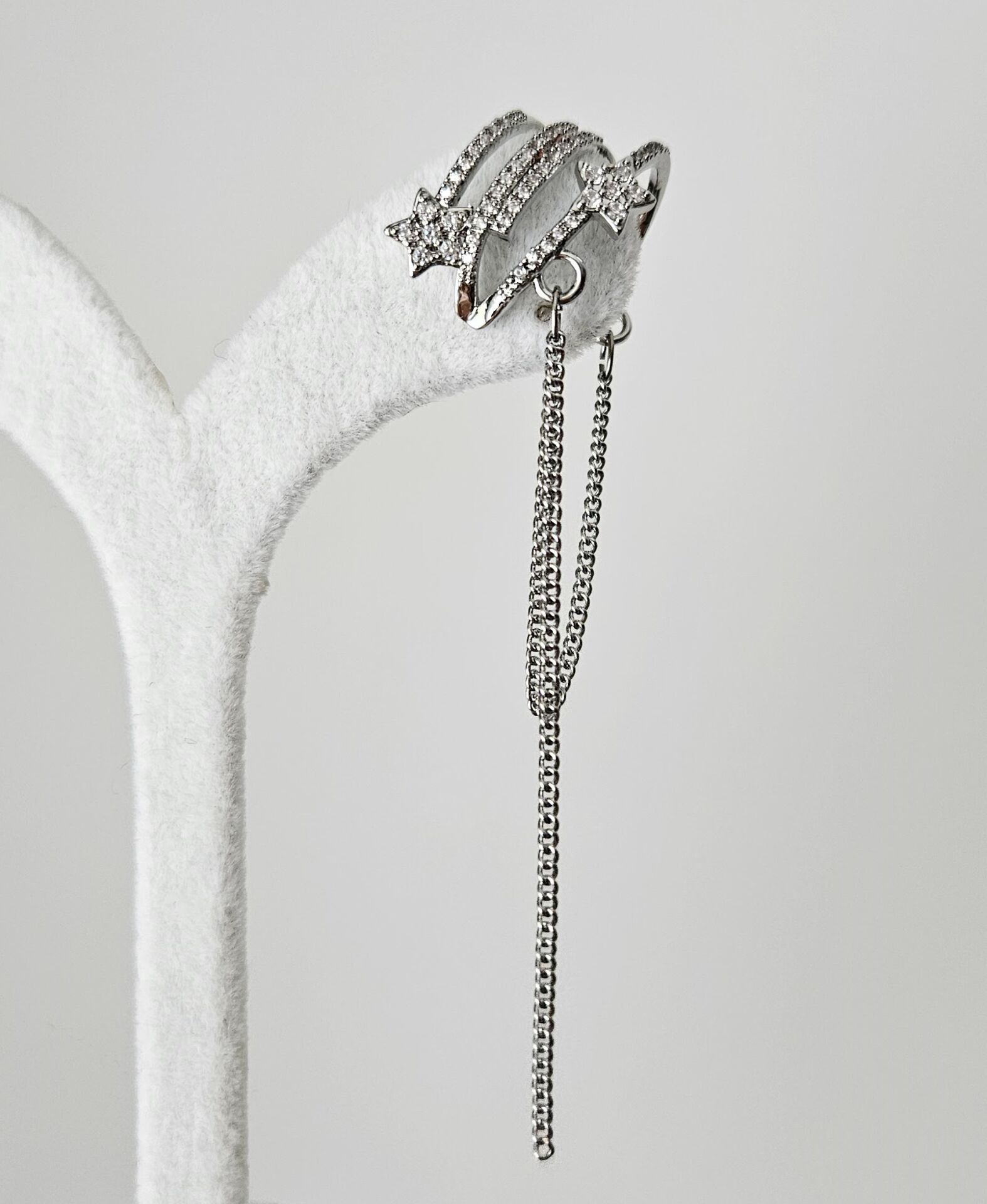 Neesa Silver Yıldız Kıkırdak Küpe