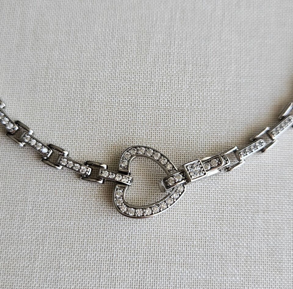 Neesa Vip Silver Taşlı Kalp Model Bileklik