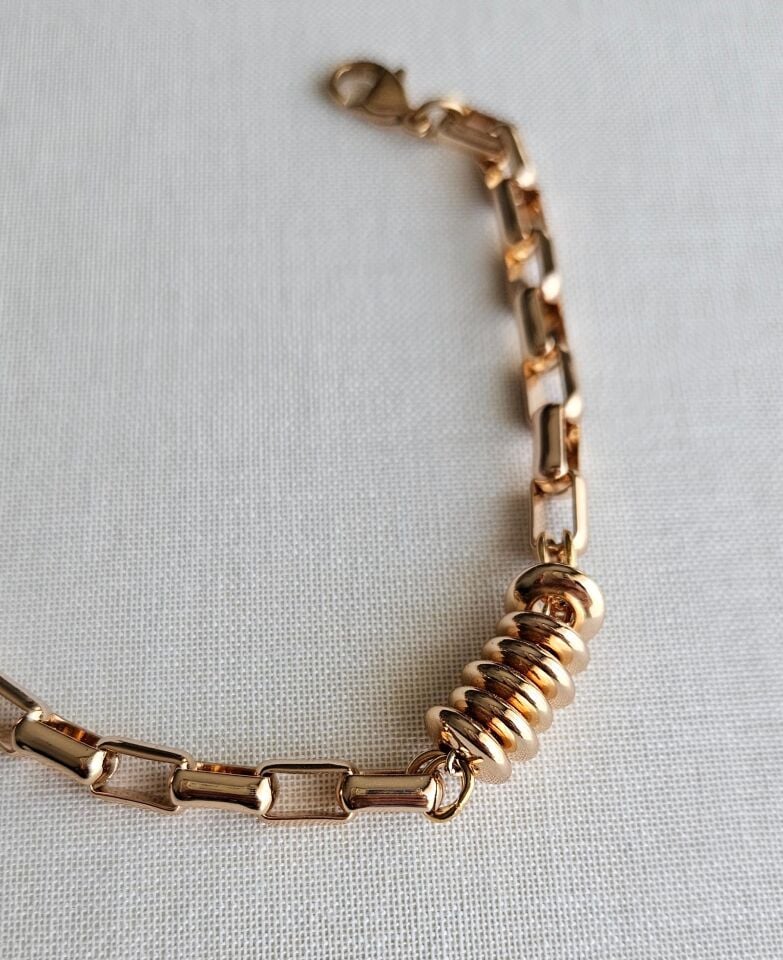 Neesa Vip Gold Bilyeli Bileklik