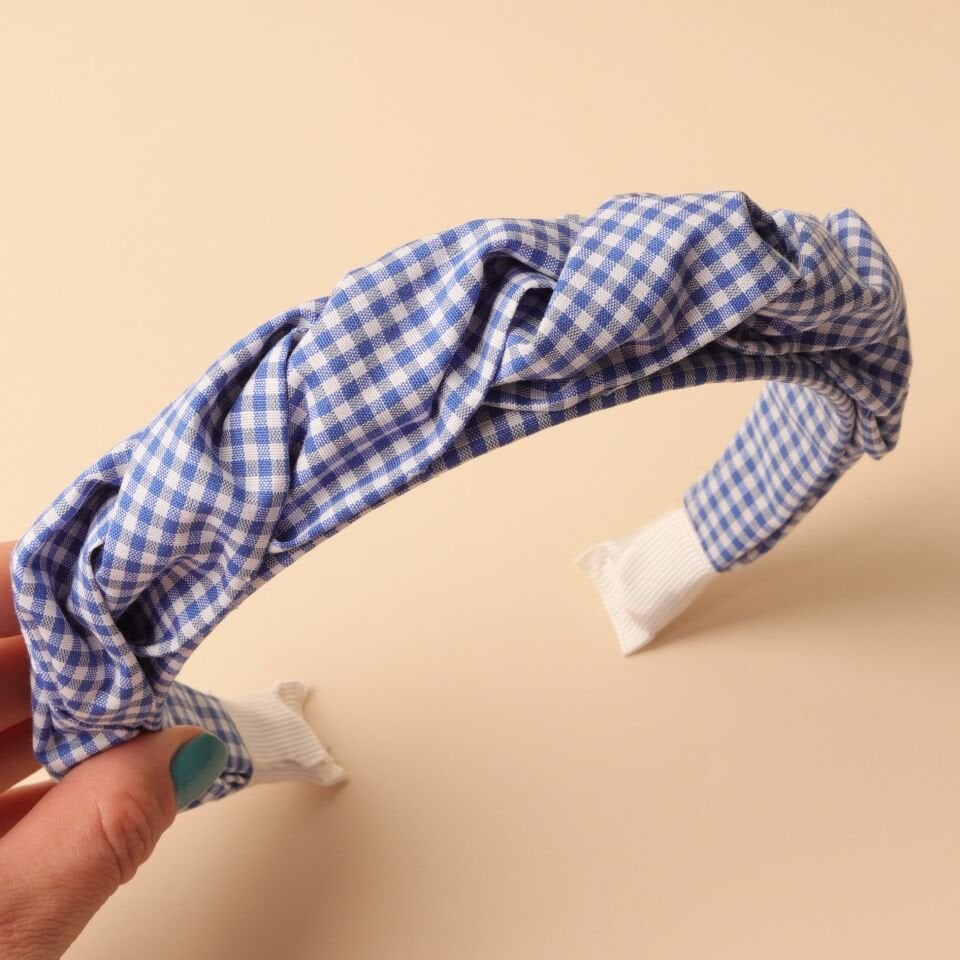 Kumaş Pötikare Taç Mavi