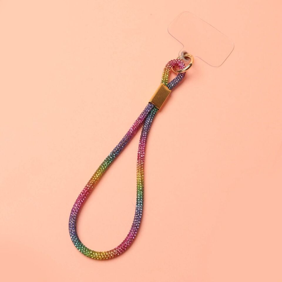 Neesa Taşlı Telefon Askısı Parlak (Parıltılı) Renkli20cm