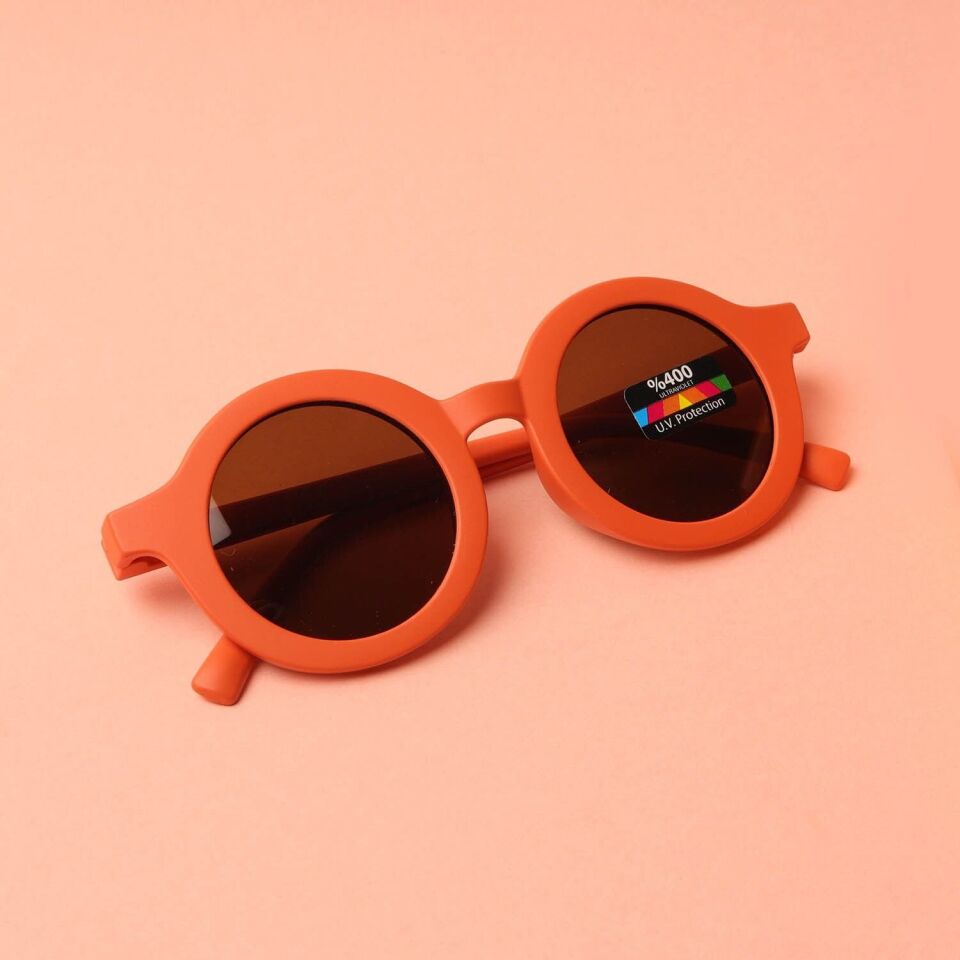 Neesa İskandinav Model Unisex Çocuk Güneş Gözlüğü - UV 400 Korumalı - Kutu HediyeliTuruncu Gözlük