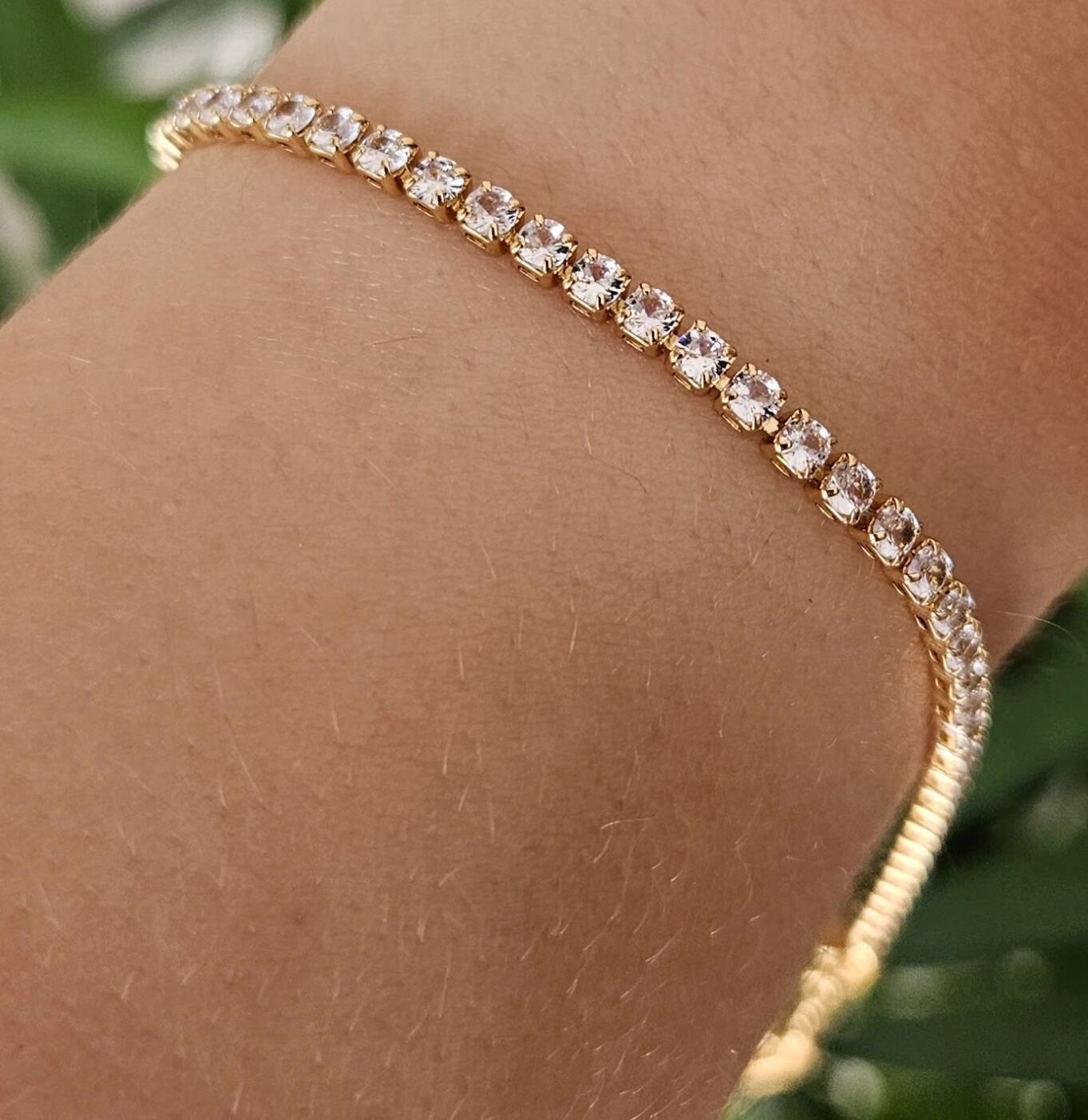 Neesa Çelik Gold Su Yolu Bileklik 17cm+2 cm