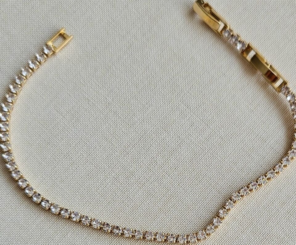 Neesa Çelik Gold Su Yolu Bileklik 17cm+2 cm