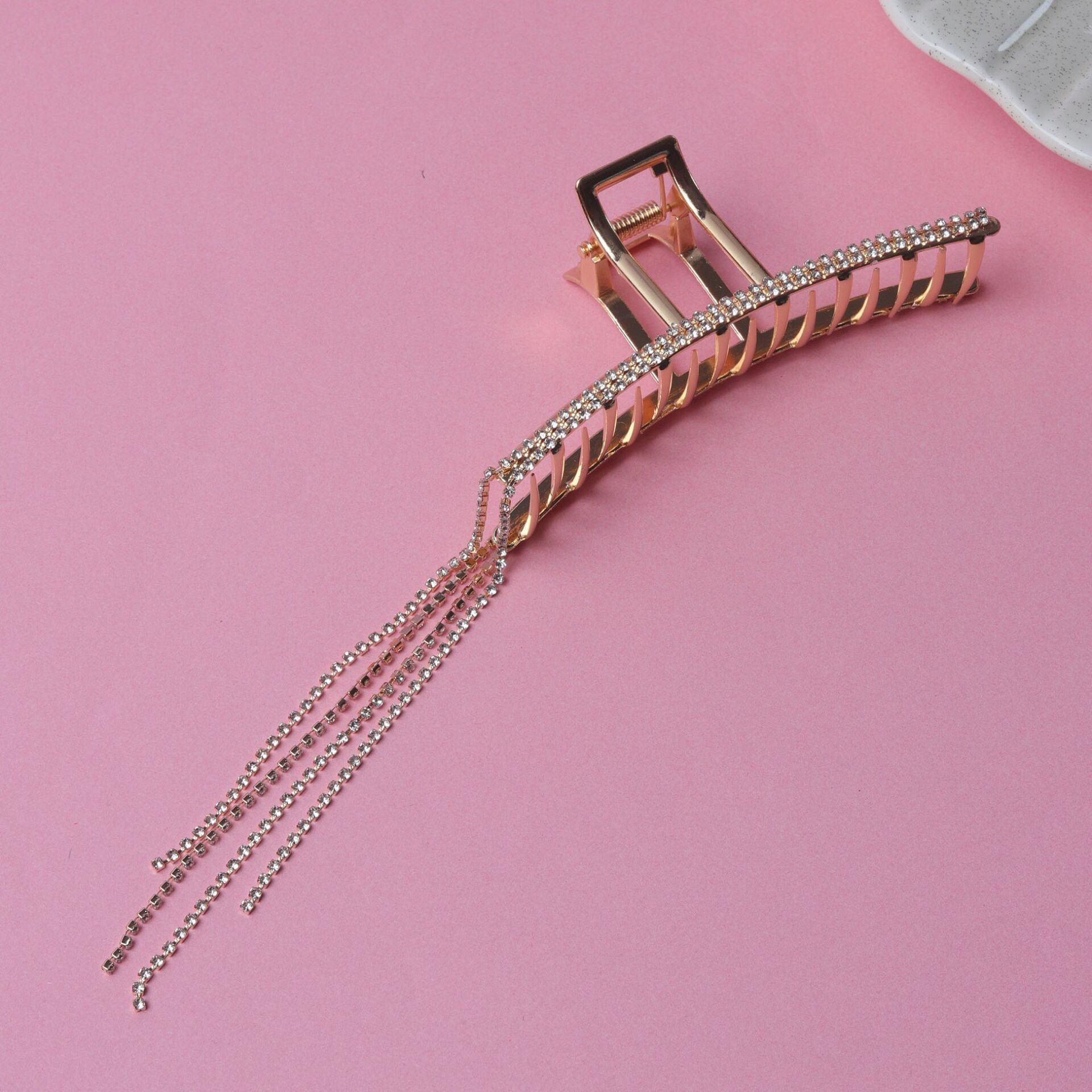 Neesa Zirkon Taşlı Sallantılı Mandal Toka Gold