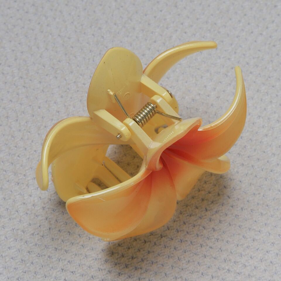 Neesa Lotus Çiçek Model Mandal Toka 8,5 cmSarı