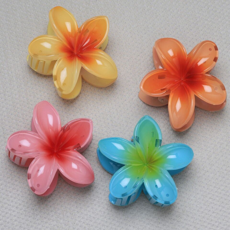 Neesa Lotus Çiçek Model Mandal Toka 8,5 cmSarı