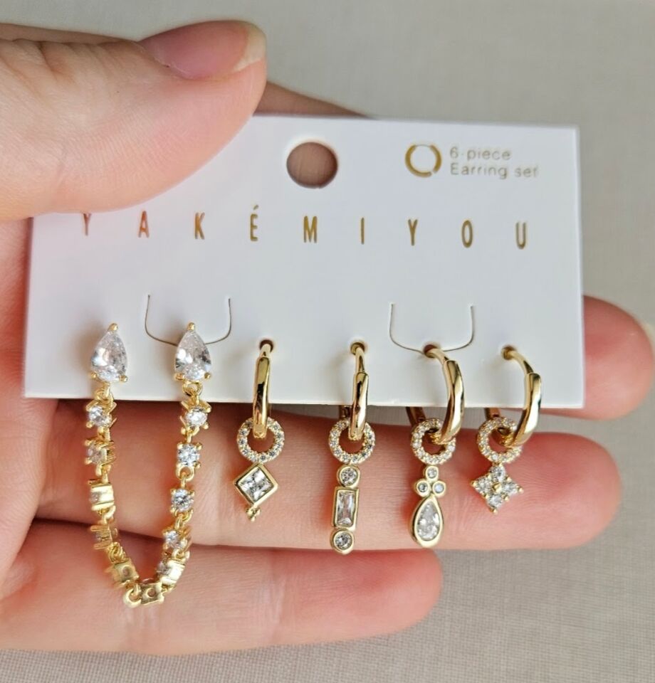 Neesa Vip 6'lı Küpe Seti