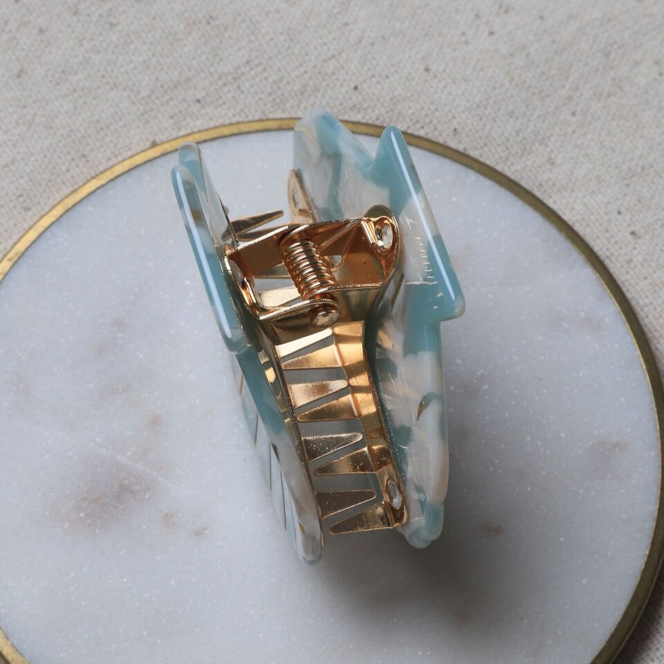 Neesa Midye Model Gold Detaylı Mandal TokaMavi