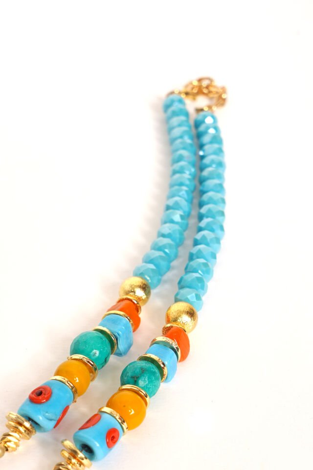 Neesa El İşçiliği Doğal Taş Göz Kolye