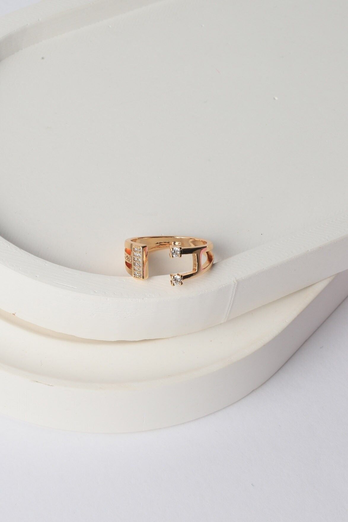 Neesa Çelik Yüzük Gold