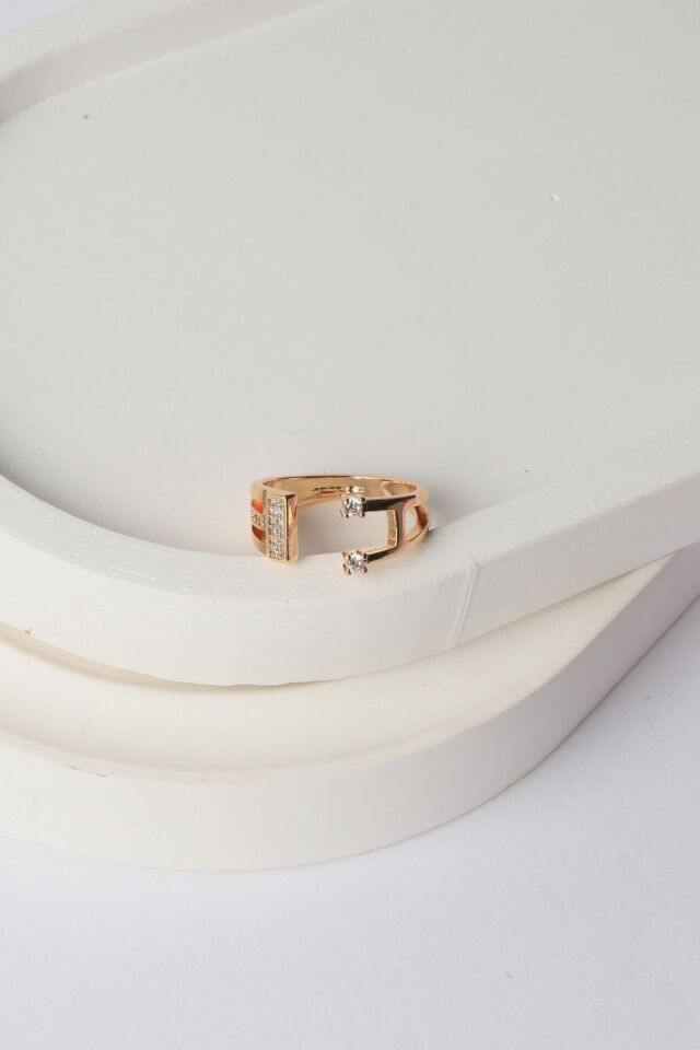 Neesa Çelik Yüzük Gold