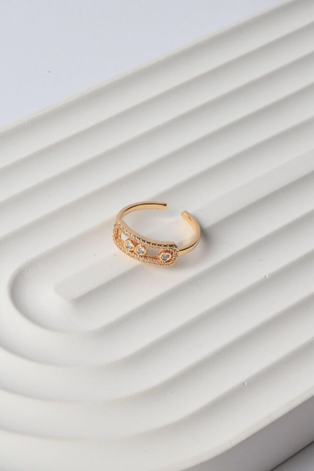 Neesa Çelik Yüzük Gold