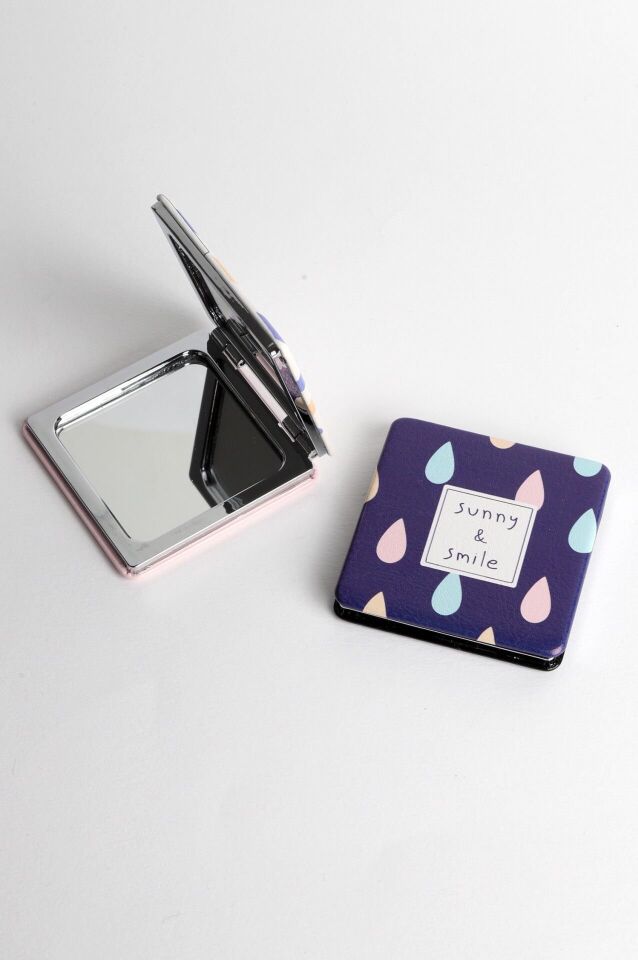 Neesa Renkli Cep Aynası 6x6 cmMavi