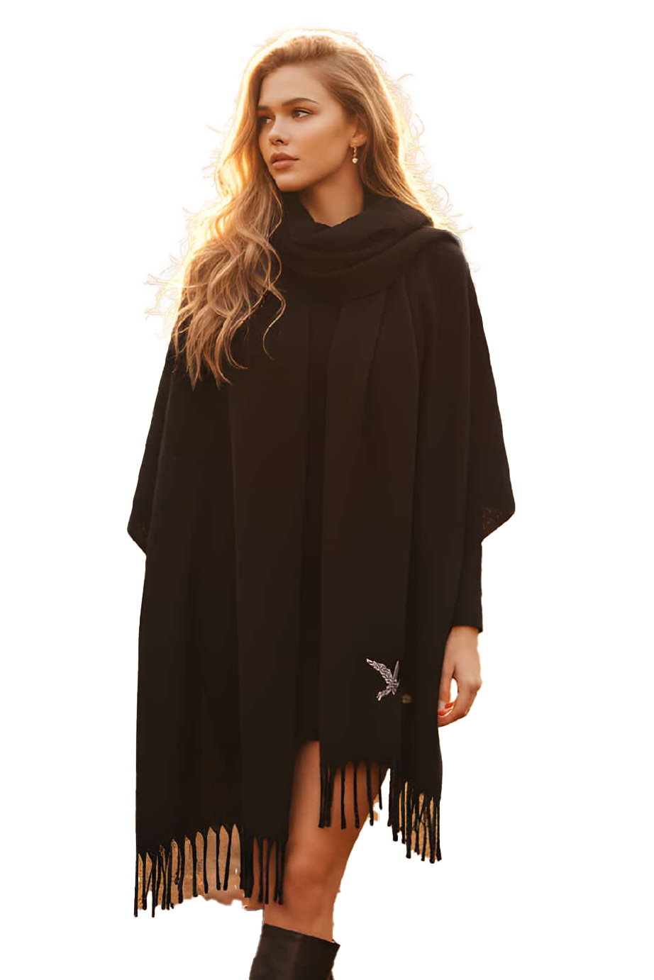 Neesa Bymn Marka Yumoş Şal Siyah