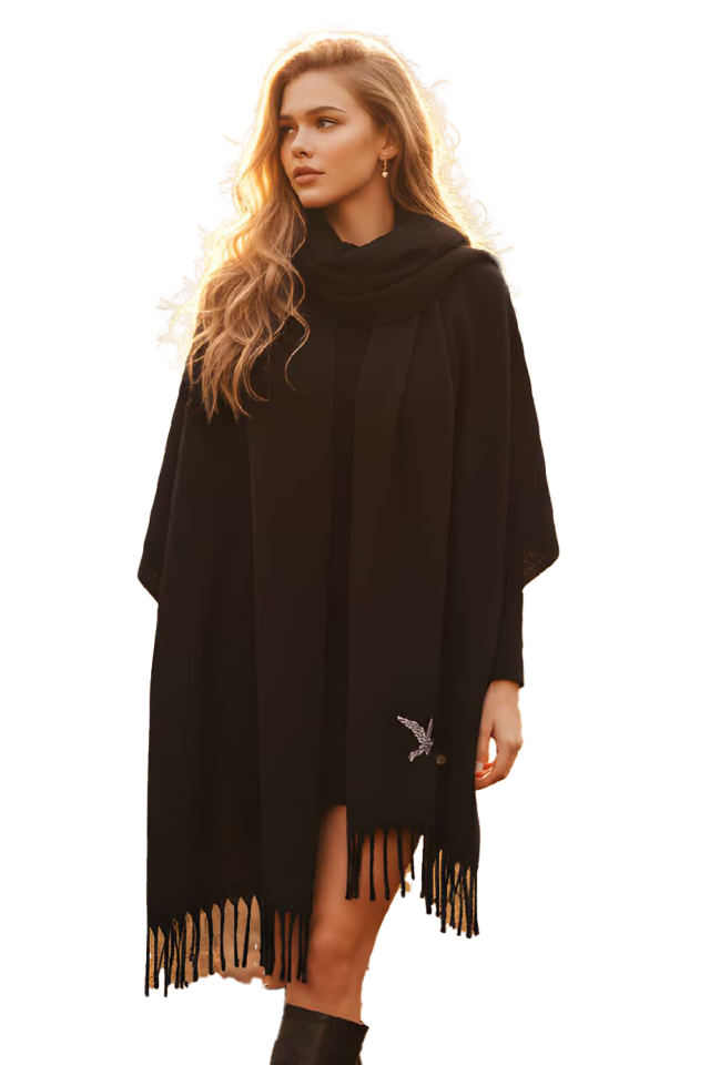 Neesa Bymn Marka Yumoş Şal Siyah