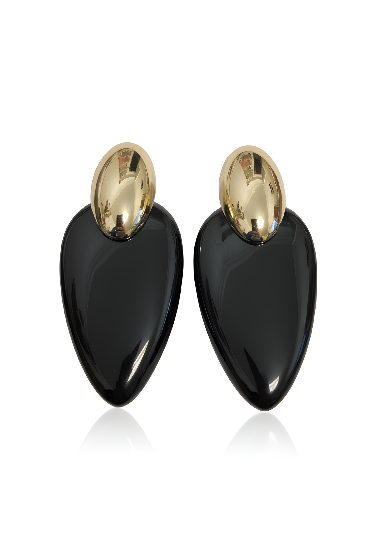 Neesa Zra Küpe Gold-Siyah