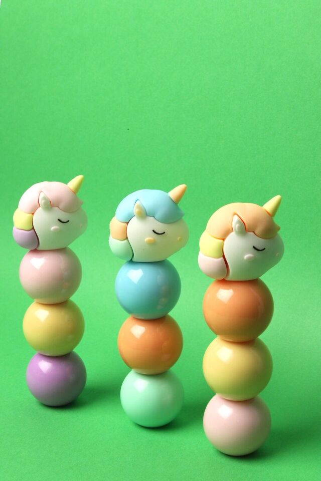 Neesa Mavi Kafalı Unicorn Fosforlu İşaretleme Kalemi 3 Renk3 Renk