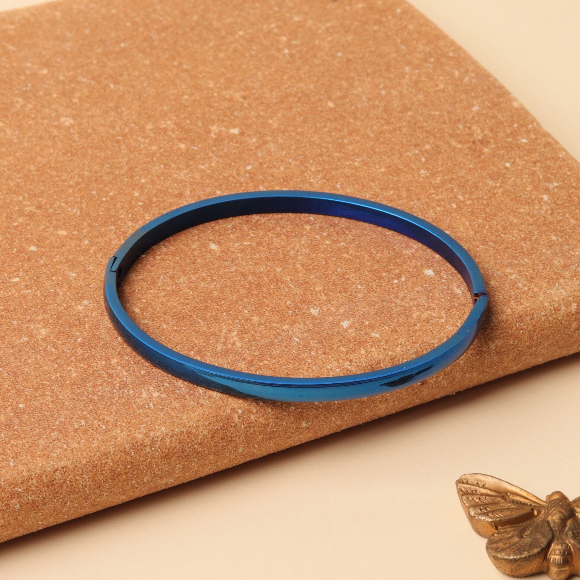 Çelik Kelepçe Düz Elips İnce 3.2mm  6,5 x 5CmGece Mavisi Gece Mavisi