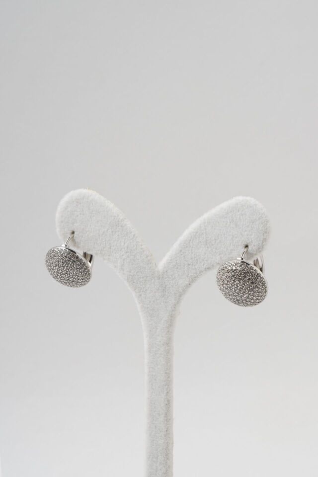 Neesa VIP Silver Zirkon Taşlı Halka KüpeSilver