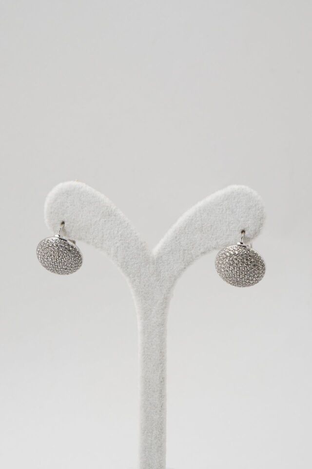 Neesa VIP Silver Zirkon Taşlı Halka KüpeSilver