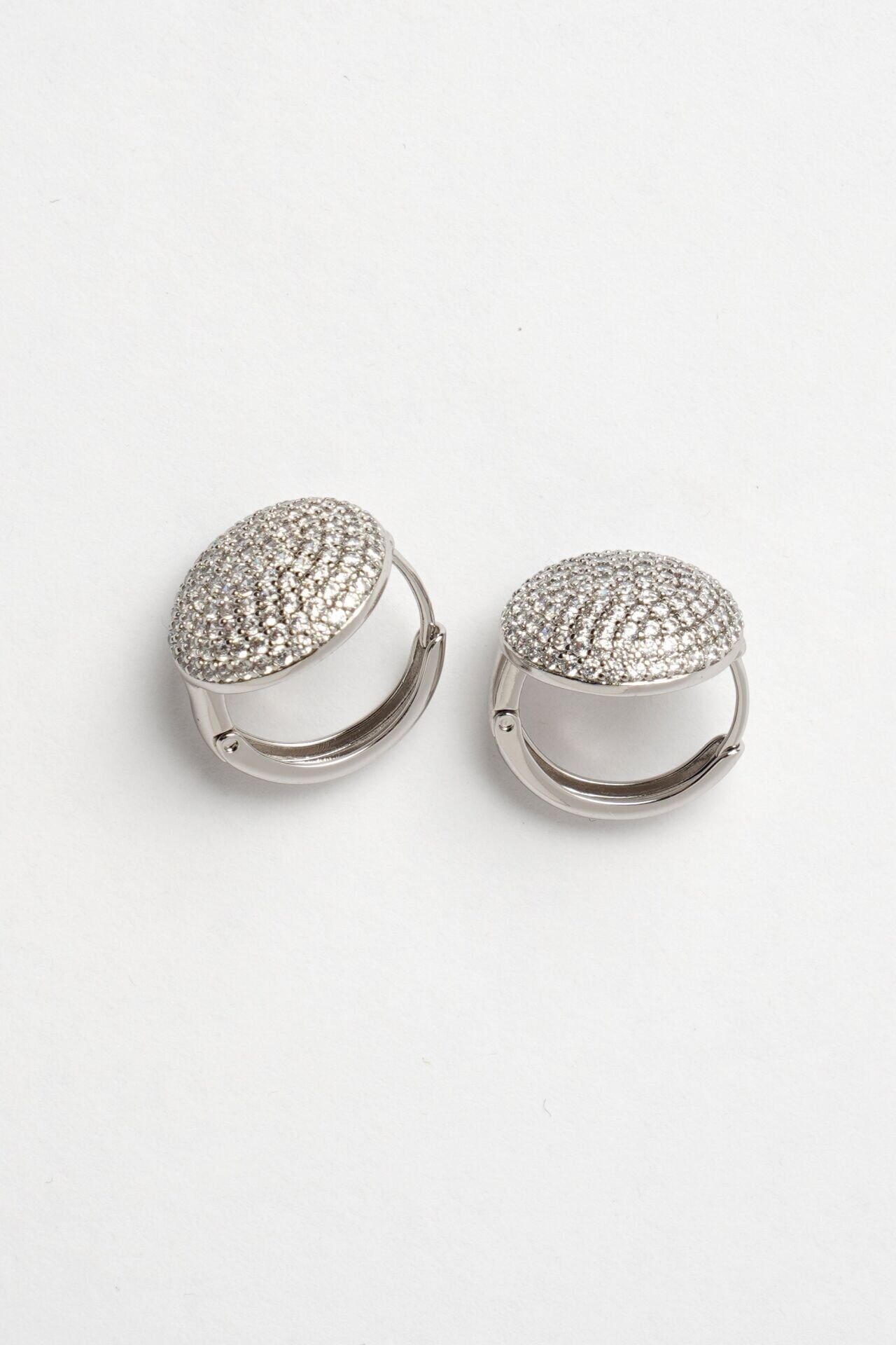 Neesa VIP Silver Zirkon Taşlı Halka KüpeSilver