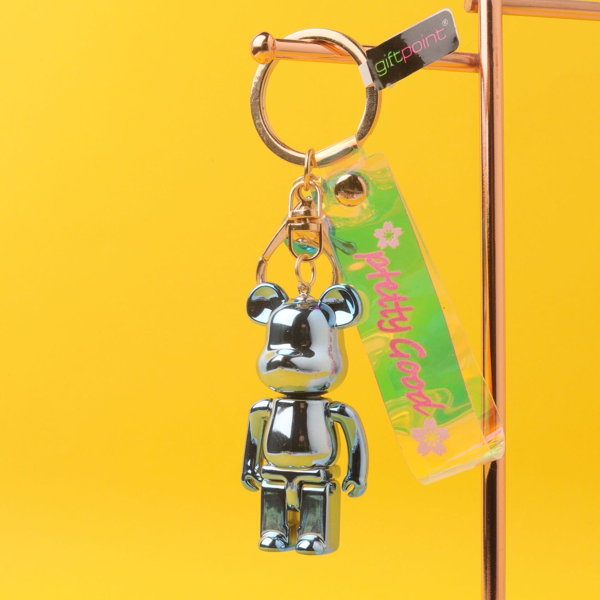 Giftpoint Neesa Mini Robot Fare Akrilik Anahtarlık - Çanta AksesuarıGold Mavi