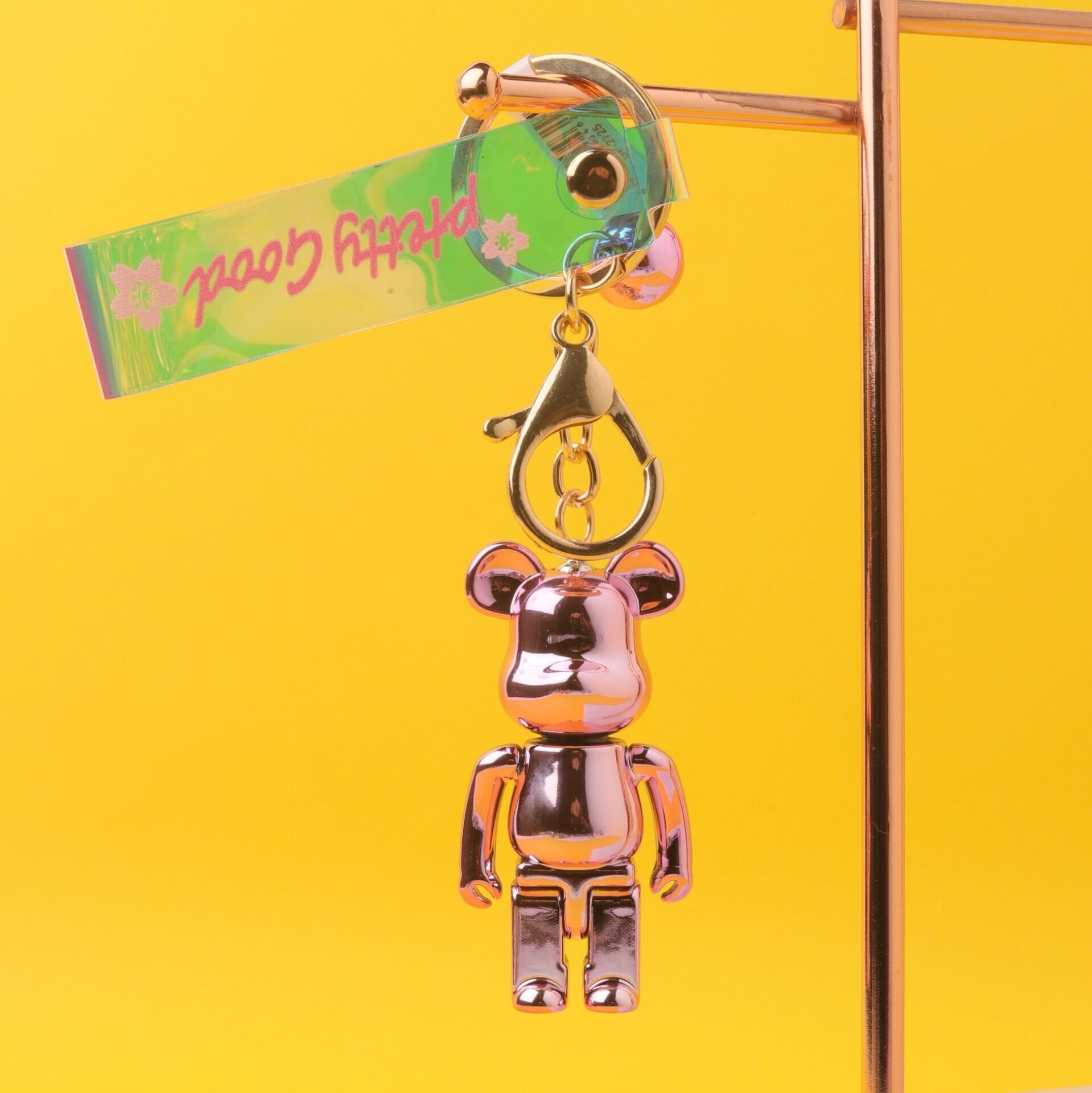 Giftpoint Neesa Mini Robot Fare Akrilik Anahtarlık - Çanta AksesuarıGold Fuşya