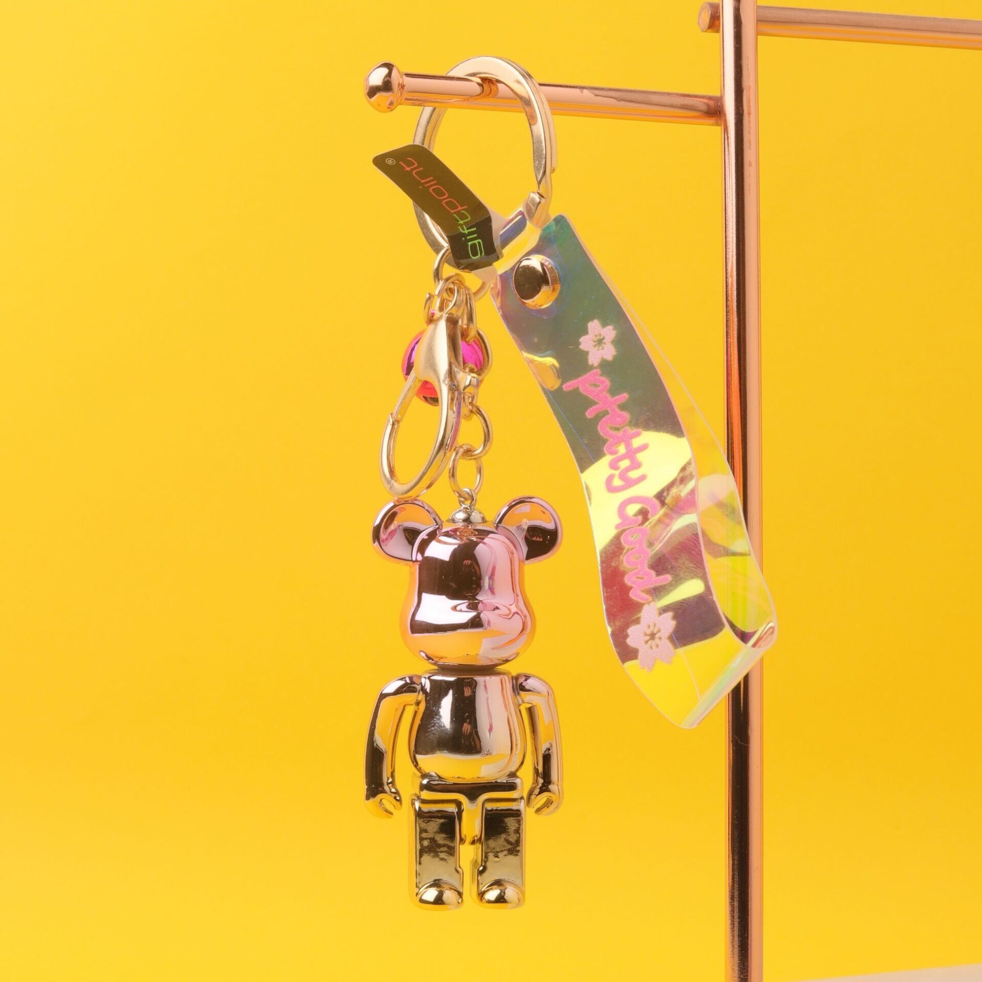 Giftpoint Neesa Mini Robot Fare Akrilik Anahtarlık - Çanta AksesuarıGold Mor-Gold