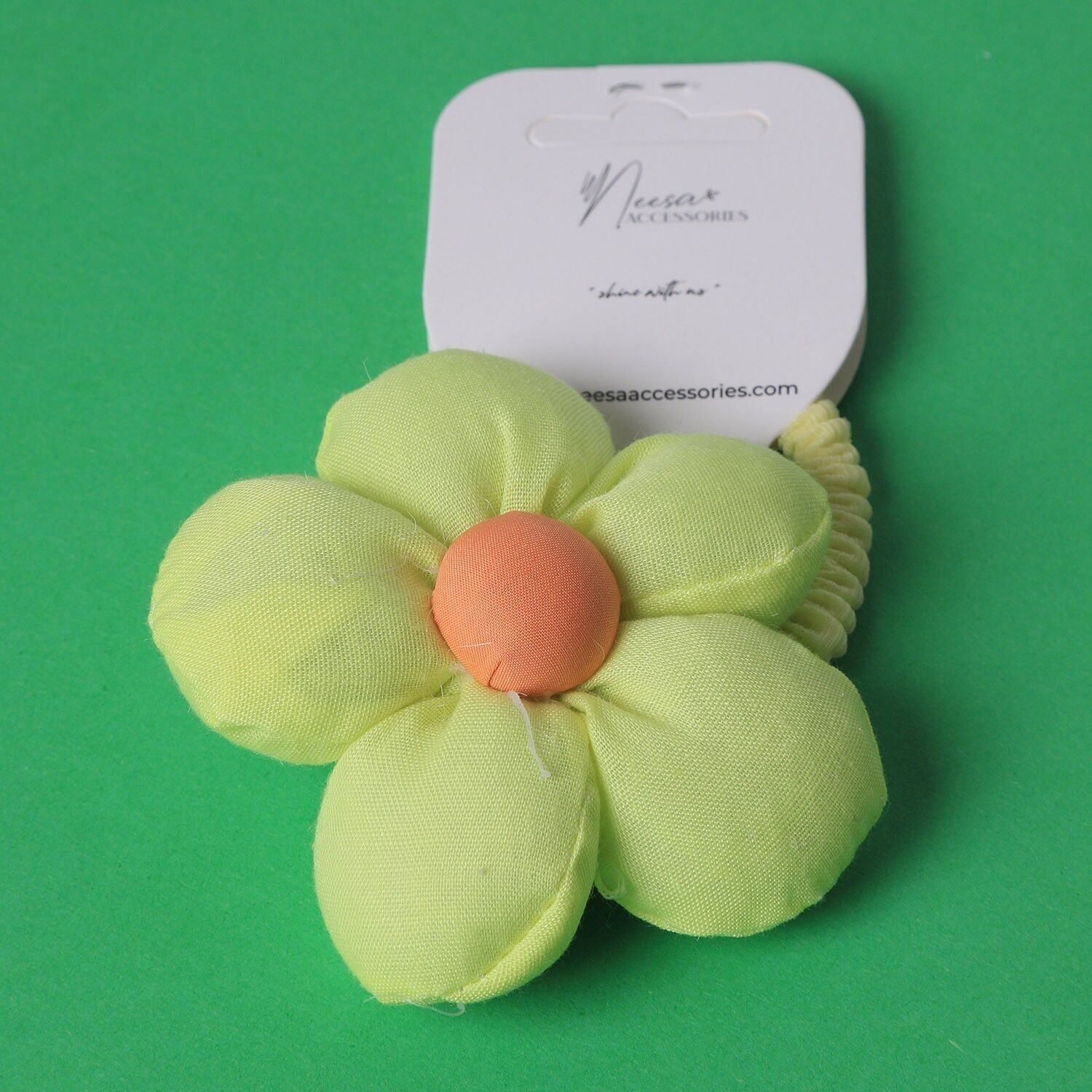 Neesa Pofuduk Papatya Model Simit TokaTuruncu Açık Yeşil