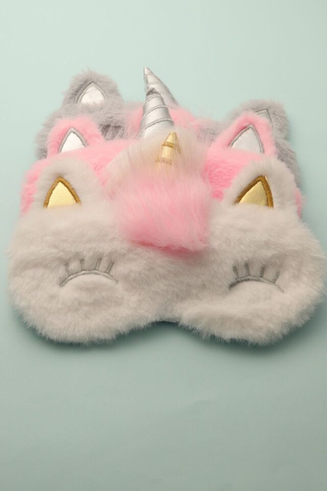 Sevimli Unicorn Uyku Göz Bandı-MaskesiPembe