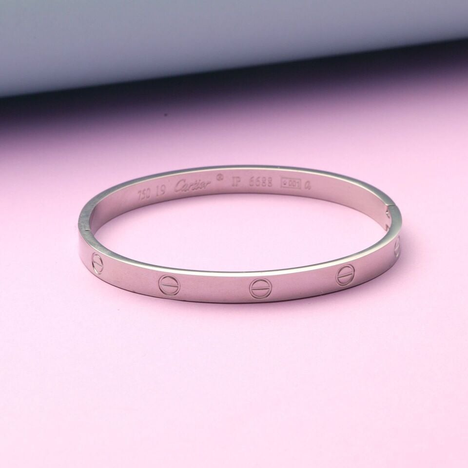 Cartier Kelepçe Sade (Elips) İç Çap 6cmSilver