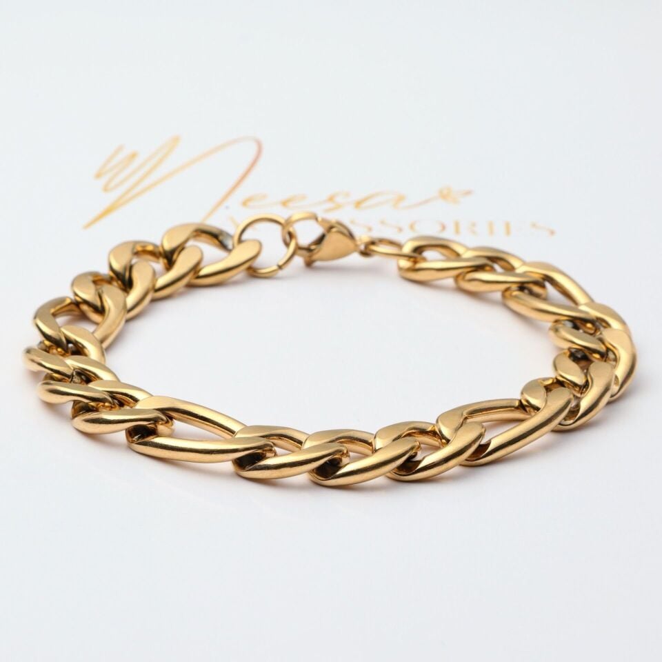 Çelik Zincir Bileklik 21 CmGold