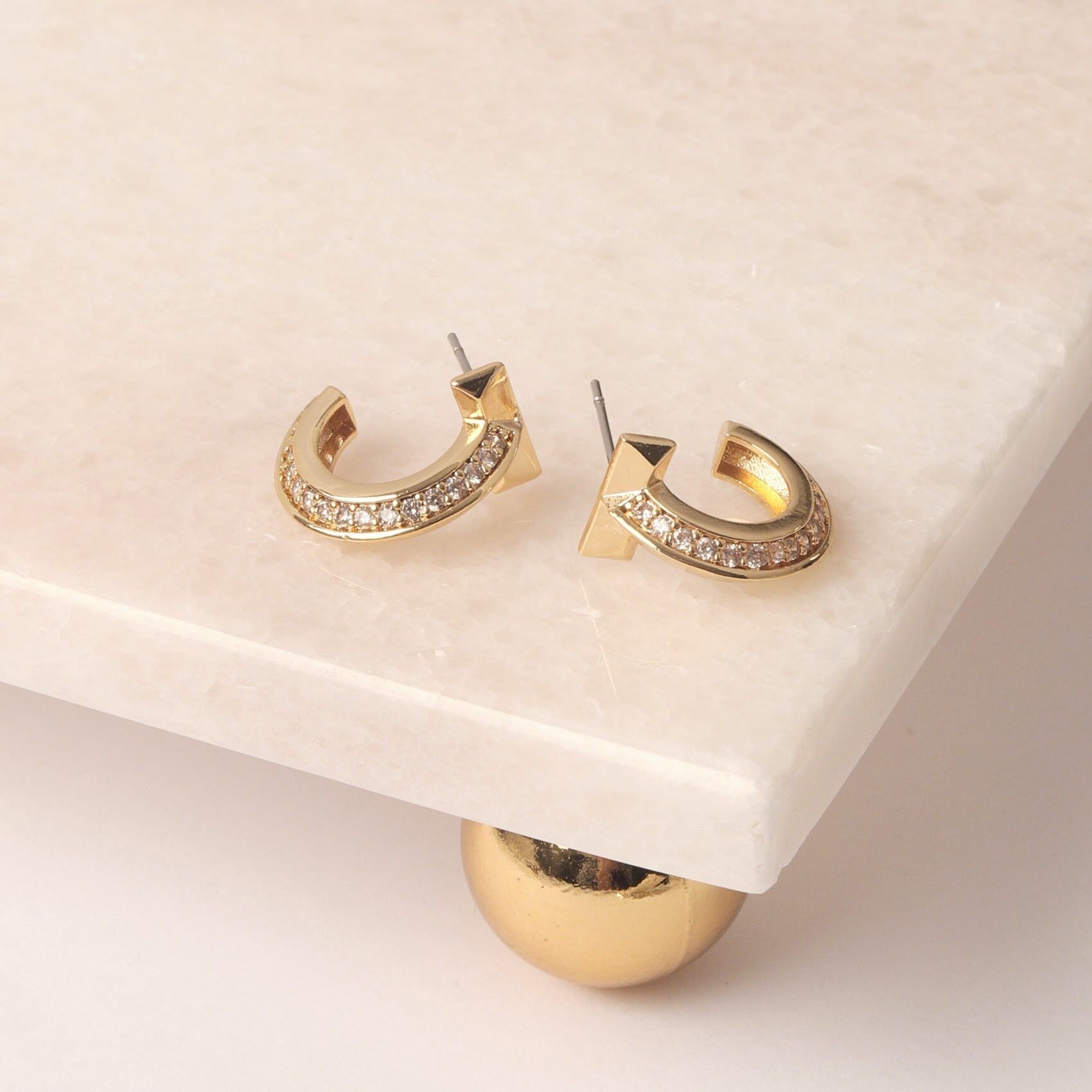 Neesa Zirkon Taşlı Tiff Halka KüpeGold