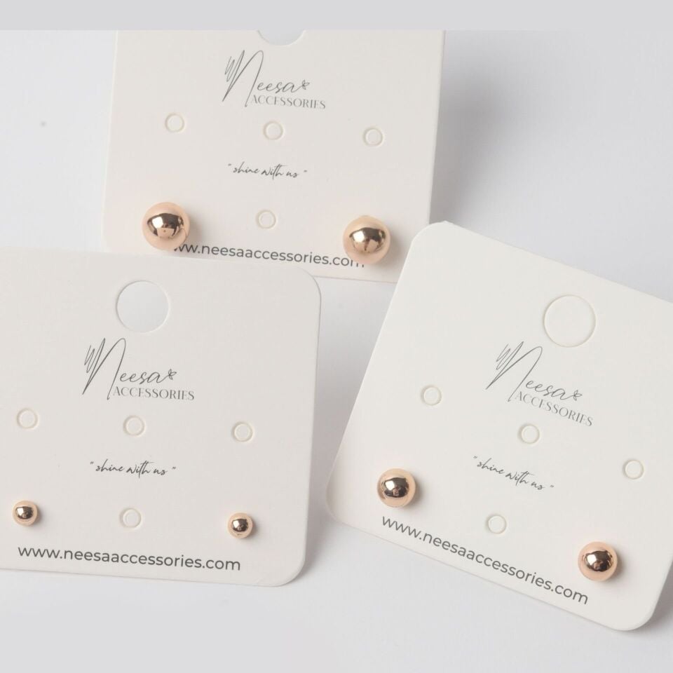 Neesa VIP Topçuk Gold Küpe Silver - 1