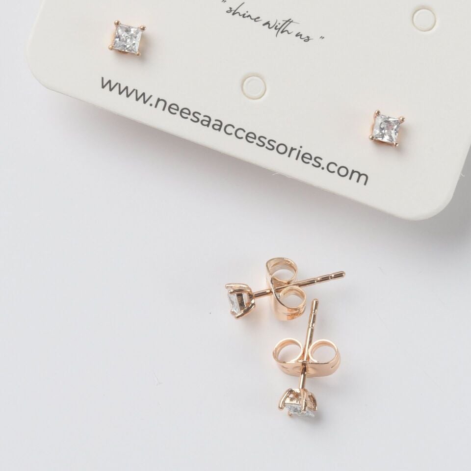 Neesa VIP Tek Taş KüpeGold1 Gold - 1