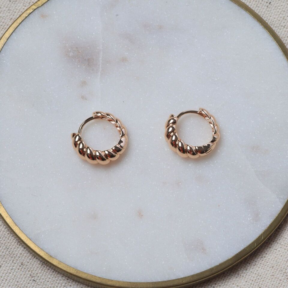 Neesa VIP Burgulu Halka Küpe 15mm silver