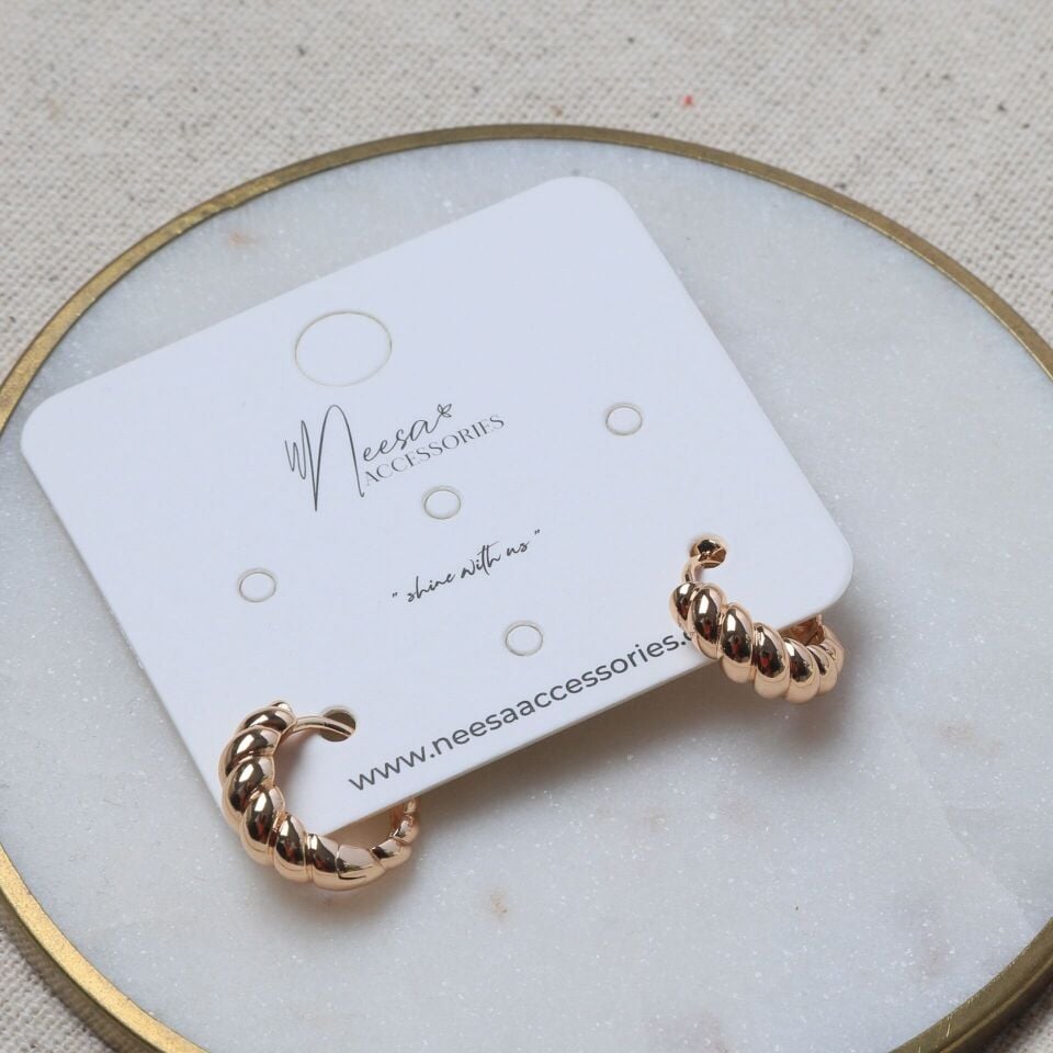 Neesa VIP Burgulu Halka Küpe 15mm silver