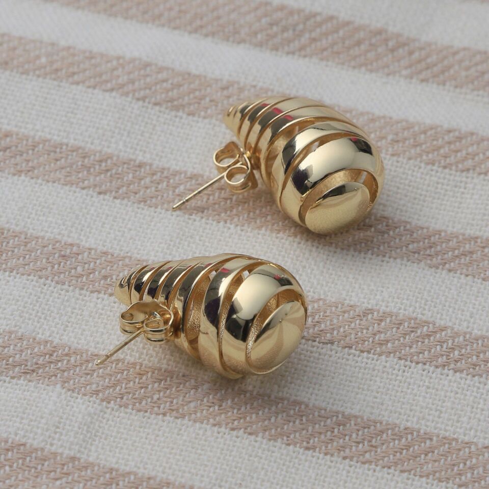 Neesa Çelik Su Damlası Marka Küpe 3 CmGold