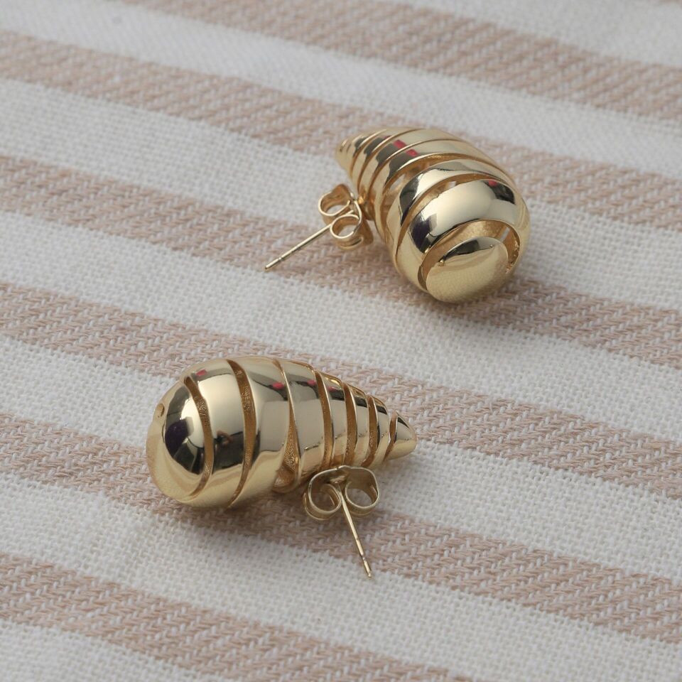 Neesa Çelik Su Damlası Marka Küpe 3 CmGold