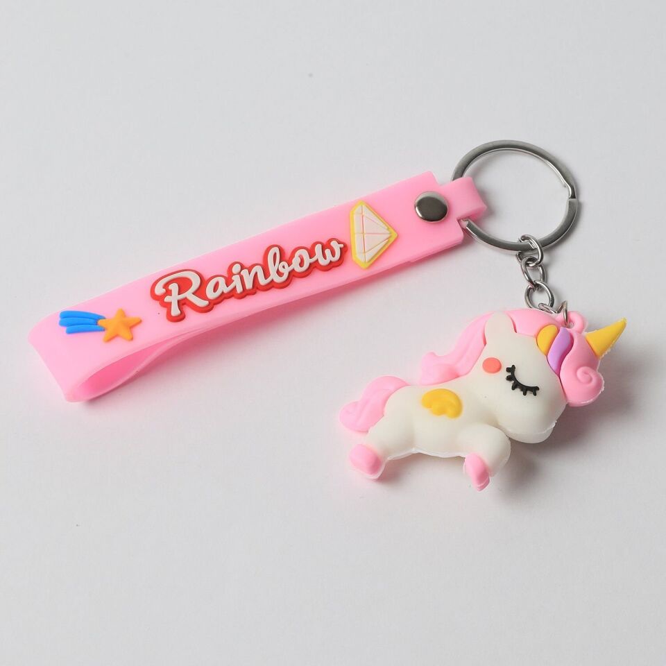 Neesa Unicorn Figürlü Silikon AnahtarlıkPembe